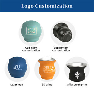 Vaso de Acero Inoxidable de Doble Pared Personalizado para <span class=keywords><strong>Mate</strong></span> con Bombilla, Reutilizable, de Gran Venta en Brasil y Argentina - Product Image 5