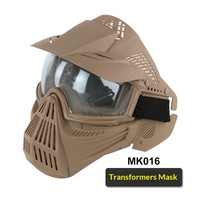 Masque de cyclisme tactique Real Person CS MK016 avec lentille en PC anti-UV et pare-soleil pour hommes