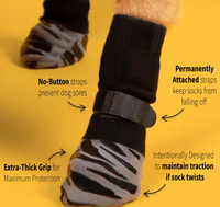 Calcetines Antideslizantes para Perros con Agarres de Silicona, Protectores de Patas para Interiores, Calcetines Transpirables de Algodón para Pisos de Madera, Control de Tracción