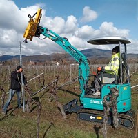 Mini-excavatrice certifiée CE, petite pelle sur chenilles, marque coréenne SWE18UF, 1,88 tonne, godet de 0,04 m³ pour la construction