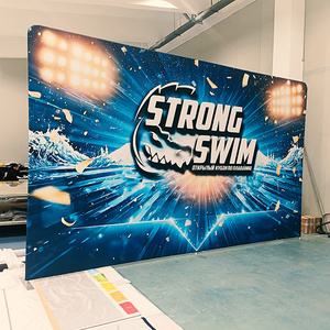 Di động và có thể gập lại triển lãm có thể thu vào thuốc nhuộm-thăng hoa bước và lặp lại biểu ngữ hiển thị đứng - Product Image 1