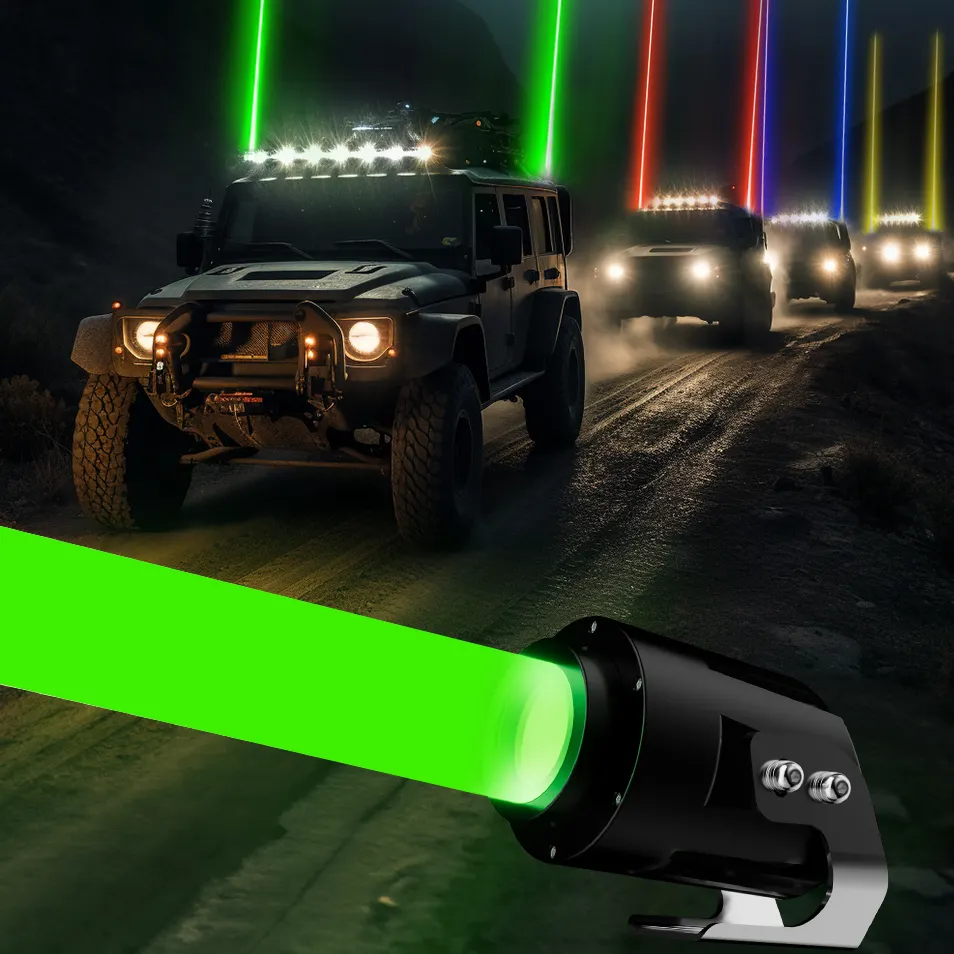 Lumière laser tout-terrain 4x4 tout-terrain moto auxiliaire led spot 12 watts Led fouet lumière 3 pouces spot voiture laser antibrouillard