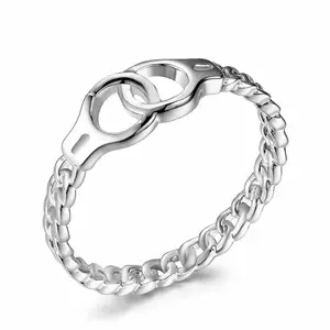 2024 Fashion Stainless Steel Women's Jewelry Suppliers Handcuff Ring Cheap Jewelry For Women