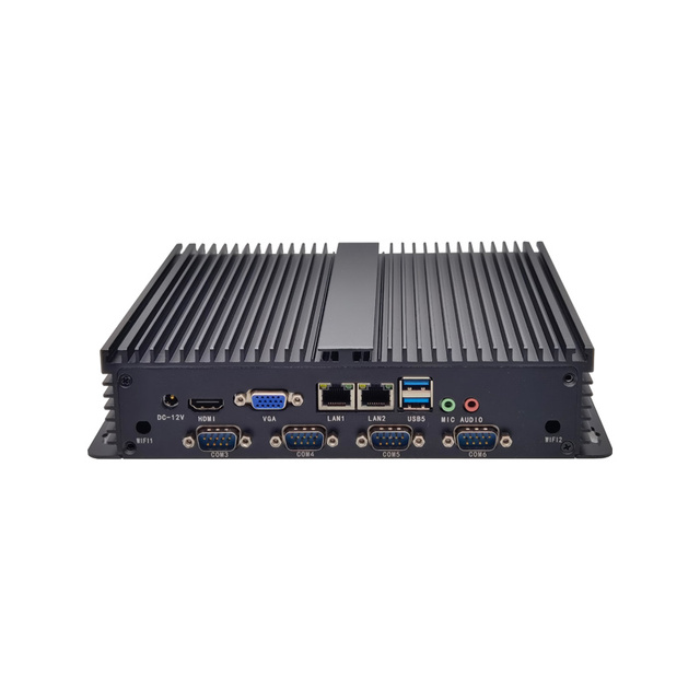 I5 8265U Fanless Industrial Computer DDR4 6COM Ports Core I5 8265U Industrial Computer 2Lan 6USB 6Com Mini Desktop Computers