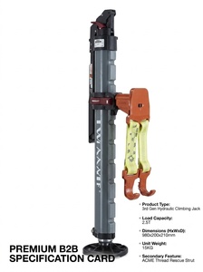 Gato hidráulico de elevación 2.5T 5T para vehículos todoterreno 870-1230mm con bloqueo mecánico anodizado duro y núcleo de acero inoxidable para elevación de neumáticos SUV 4x4 - Product Image 2