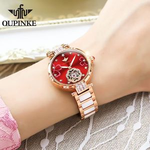 นาฬิกาข้อมือผู้หญิง OUPINKE <span class=keywords><strong>3183</strong></span> แบรนด์หรู ระบบอัตโนมัติ สายเซรามิก แฟชั่น นาฬิกาข้อมือผู้หญิง Relogio Feminino - Product Image 5