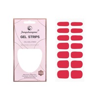 Autocollants pour ongles en gel UV semi-durcis non toxiques, 14 pièces, couleur pure pour la décoration des ongles (à usage unique)