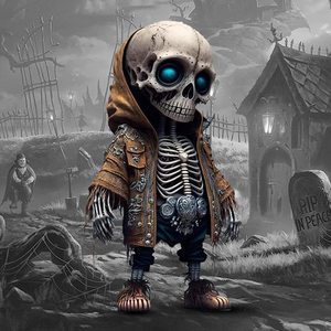 Figuras de Esqueletos Personalizadas, Adornos Creativos y Únicos de Muñecos Esqueleto con Chaqueta, Estatua de Calavera Simple para Casa Embrujada - Product Image 5