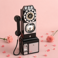 DDP-Versand Griechenland Großhandel Vintage Audio-Gästebuch-Telefonzelle aus weißem Glas für Hochzeiten