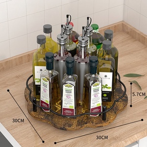 <span class=keywords><strong>Portaspezie</strong></span> <span class=keywords><strong>girevole</strong></span> in <span class=keywords><strong>legno</strong></span>-organizzatore da cucina <span class=keywords><strong>girevole</strong></span> a 360 ° per piano di lavoro, contenitore per bottiglie di sale e pepe al sale - Product Image 2