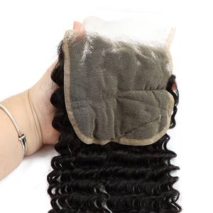 Chiusura in pizzo 4x4 5x5 in capelli umani vergini brasiliani naturali al <span class=keywords><strong>100</strong></span>% con cuticole allineate, solo chiusura in pizzo - Product Image 2