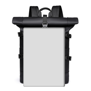 Lightweight Luxury Business Laptop <strong>Backpack</strong> Expandable Blue <strong>Roll</strong> Top with Polyester Linen Waterproof and Multipurpose - Product Image 6