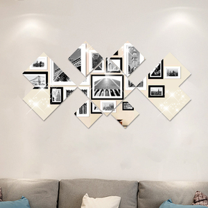 Set Creativo di 7 <span class=keywords><strong>Adesivi</strong></span> a Specchio 3D Fai-da-Te, Fogli Decorativi a Specchio per Pareti e Sfondi - Product Image 3