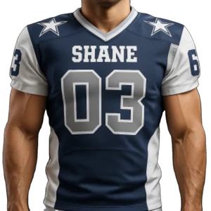 Maillot de football américain durable à sublimation intégrale - Uniformes de football 100 % polyester à séchage rapide avec broderie en twill - Product Image 1