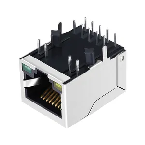 HY911137A נשי RJ45 מחבר Ethernet 8P8C זהב מצופה RJ45 מגנטי שקע