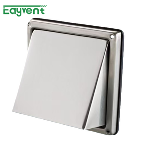 Eayvent HVAC Cache <span class=keywords><strong>de</strong></span> ventilation mural en acier inoxydable avec volet anti-retour, étanche à la pluie, <span class=keywords><strong>pour</strong></span> séchoir extérieur avec grille <span class=keywords><strong>de</strong></span> protection - Product Image 1
