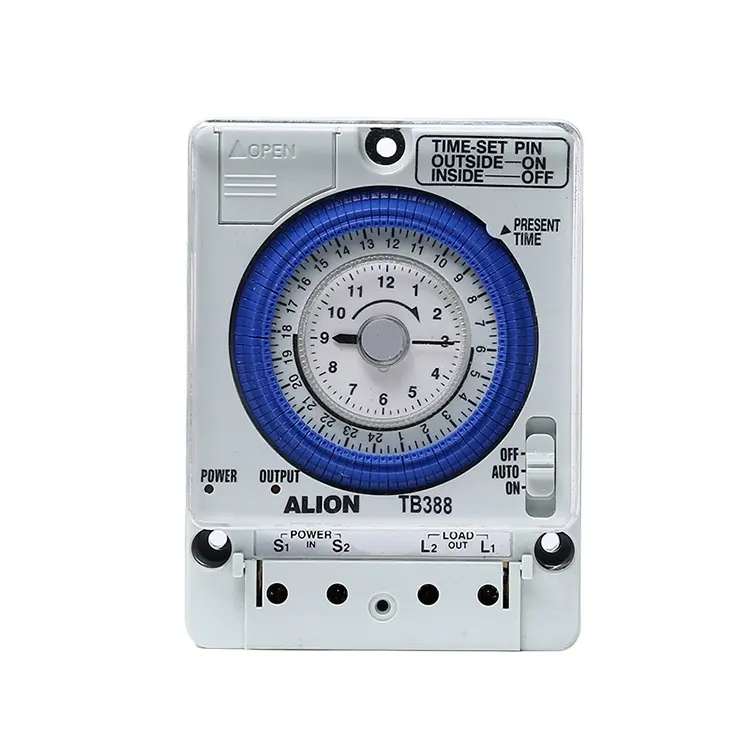 ALION TB388 110V-230V 50-60Hz 24 hour Analogue Time Switch, Electronic Analog Timer