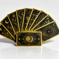 Jeu de cartes de tarot personnalisé ChenSheng Rider Waites, écologique, avec estampage doré, cartes d'oracle, en anglais, en PVC