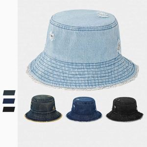 Women Summer New Arrival Denim Fisherman <b>Hat</b> Washed Distressed Jean Bucket <b>Hat</b> - Product Image 3
