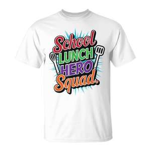 Camiseta del Equipo de Superhéroes de la Cafetería Escolar, Camiseta para el Personal de la Cafetería - Product Image 1