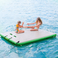 Nouvelle plateforme flottante gonflable, radeau, tapis de yoga aquatique, plateforme de repos personnalisable en PVC pour yacht et loisirs