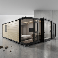 Maison conteneur extensible de 30 pieds à double aile, chambre d'hôtel préfabriquée, cabine modulaire pour hôtels, complexes hôteliers et motels