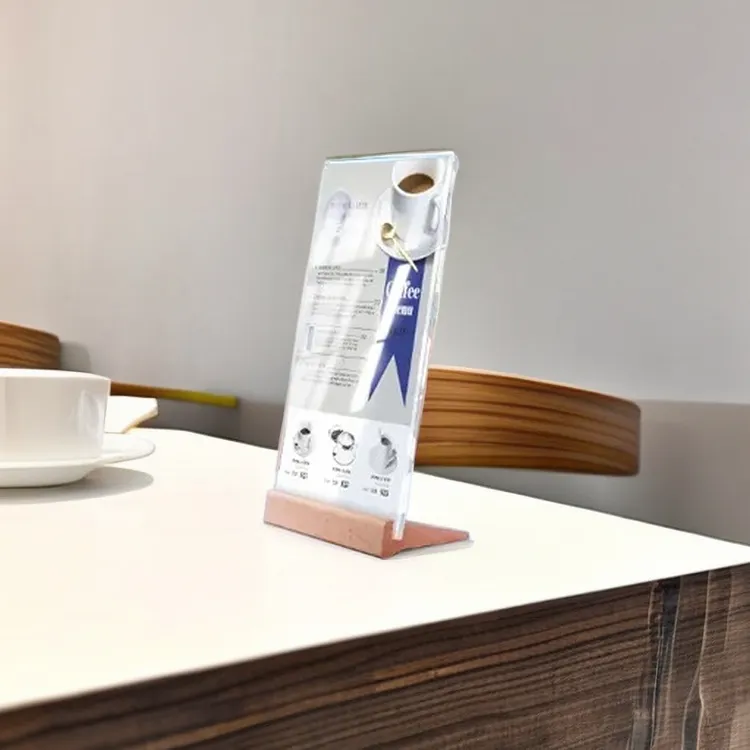 Business advertising Menu Sign Frame Holder paper Adjustable Signage Poster A4 Menu Stand With Tablet