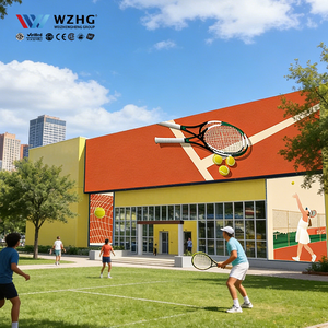 Estructura de Acero sin Columnas para Pista de Tenis Profesional, Fácil Instalación, Viga en H, Vida Útil de 50 Años, Resistente a Vientos de 200 km/h - Product Image 1