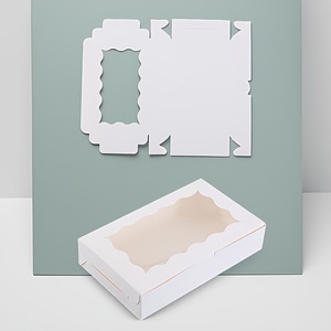 Pour <span class=keywords><strong>Amazon</strong></span> boîte de papier Kraft en <span class=keywords><strong>carton</strong></span> blanc transfrontalier pour la cuisson pâtisserie gâteau Dessert emballage alimentaire en gros livraison directe - Product Image 3