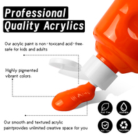 Peintures Acryliques Professionnelles pour Artistes et Étudiants, Couleurs Non Toxiques en Bouteilles Plastiques de 120/250/500 ml