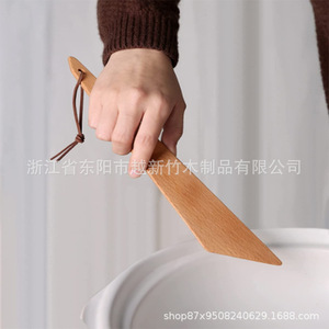 Beechwood Cooking Spatula Wooden Wok Turner Non Stick Pan Utensil Kitchen <b>Tool</b> Hand Wash Only Oven <b>Safe</b> - Product Image 2