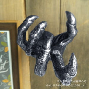 Décoration murale griffe de démon en résine synthétique, forme irrégulière, décoration d'Halloween pour la maison, style bohème, art pour salon - Product Image 2