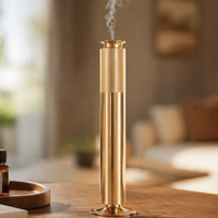 Diffuseur de parfum intelligent rechargeable à deux fluides, contrôlé par application, corps en aluminium, lumière d'ambiance colorée, atomiseur anti-fuite, grande capacité 100 ml