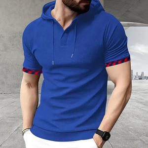 Camiseta Deportiva Casual de Manga Corta para <span class=keywords><strong>Hombre</strong></span>, Primavera-Verano 2026, Alta Calidad, Talla Grande, con Capucha - Product Image 6