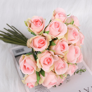 Bouquet da <span class=keywords><strong>Sposa</strong></span> con Rose di Seta, 20 Mini <span class=keywords><strong>Fiori</strong></span> Artificiali <span class=keywords><strong>per</strong></span> Composizioni Floreali e Accessori <span class=keywords><strong>per</strong></span> Matrimoni - Product Image 4