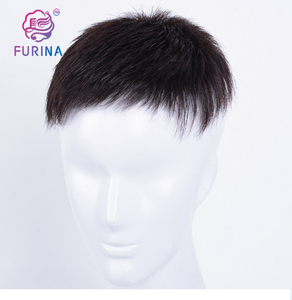 Toupets de cheveux humains de remplacement pour hommes à peau fine tissés à la main 100% vrais indiens pour hommes <span class=keywords><strong>sac</strong></span> en PVC 8 pouces attaché à la main - Product Image 2