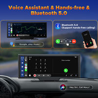 Écran CarPlay sans fil pour voiture, écran Android Auto sans fil de 9,26 pouces, navigation GPS verticale, commande vocale, récepteur audio