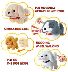 TOMMABO-Perro eléctrico divertido para niños, juguete <span class=keywords><strong>de</strong></span> peluche <span class=keywords><strong>de</strong></span> simulación para caminar hacia adelante, regalos para bebés, juguetes realistas para niños - Product Image 2