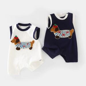 Trajes de una pieza para bebés, tanto para niños como para niñas, estilo fino, ropa para bebés, nuevos dibujos animados bonitos, blancos - Product Image 2