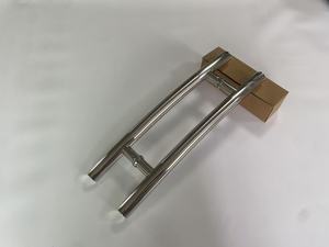 Poignée de porte moderne en acier inoxydable en forme de C pour porte d'entrée coulissante en verre avec quincaillerie push-pull 304 - Product Image 4
