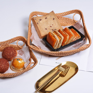 Natural Bamboo Rattan Fruit <b>Basket</b> for Kitchen Storage Vegetable Potatoes Onions Snack Food Bread Gift Handmade - Product Image 4