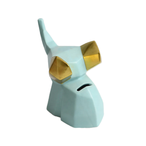 Minimalist ev dekor el işi ve el-boyalı seramik 3D baskılı fil tasarrufu bankası - Product Image 5
