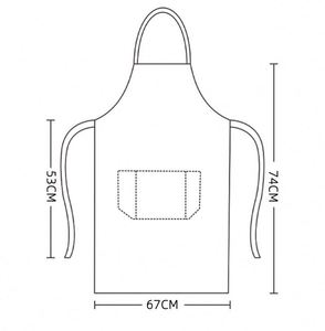 Tablier de coiffeur en toile de coton imprimé par sublimation avec fermetures éclair, personnalisable avec logo, vente en gros - Product Image 2