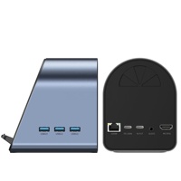 NOUVEAU 11 en 1 Gigabit Network Port Docking Station Type-C Same Screen Mobile Phone Tablet Wireless Charger Expansion Dock