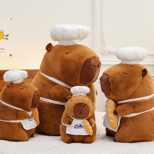 Super doux réversible Capybara peluche chapeau de chef <span class=keywords><strong>Ted</strong></span> ours oreiller ODM personnalisation couette pour la décoration intérieure - Product Image 6