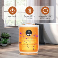 Seau chauffant pour serviettes certifié ETL, 20 L, intérieur en acier inoxydable, chauffe-serviettes, 4 niveaux de température et de minuterie, pour hôtels, salons