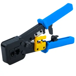 6P 8P 2 ב 1 חוט הפשטת חותך מלחץ לעבור דרך צבת Ez rj45 crimping כלי