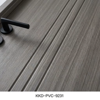 Portes intérieures en PVC imitation bois pour salle de bain, portes modernes résistantes à l'humidité pour la maison