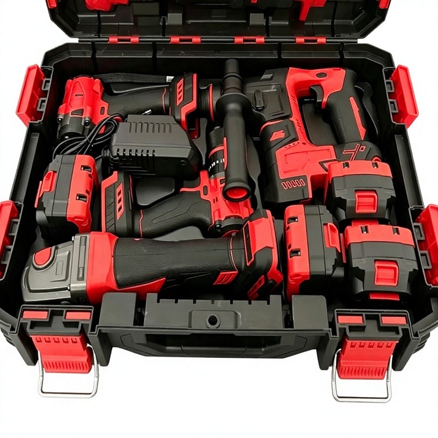Ready to Ship Professional 20V 4 in 1 Li-ion Battery Electric Wrench Cordless Drill Electric Tool Set Combo Set