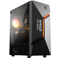 Vente en gros de boîtiers latéraux transparents en acrylique MSI PAG SHIELD 100L édition spéciale AMD, compatibles avec les cartes mères ATX, prenant en charge 7 ventilateurs pour PC